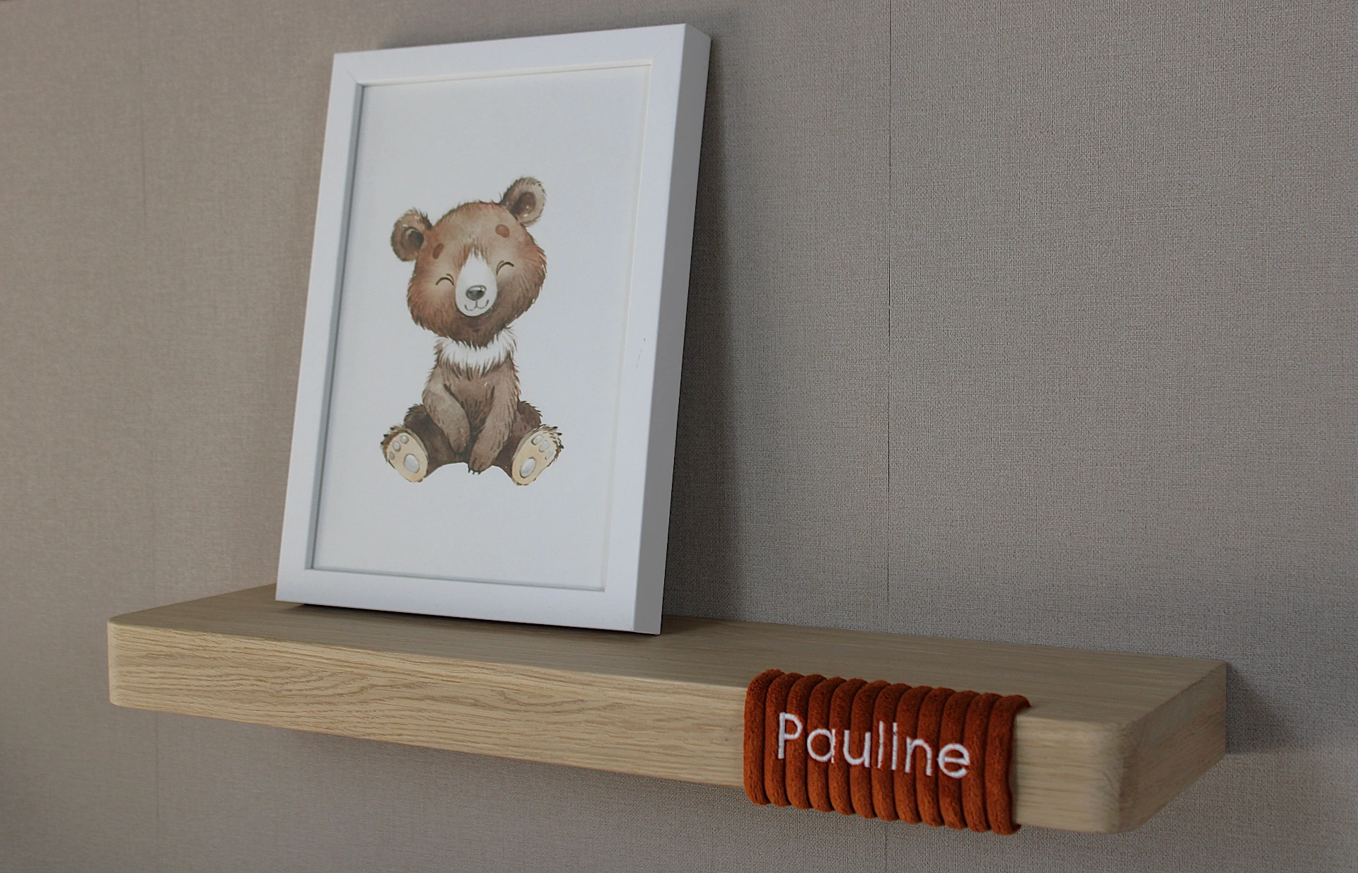 Étagère murale en bois de chêne naturel_terracotta