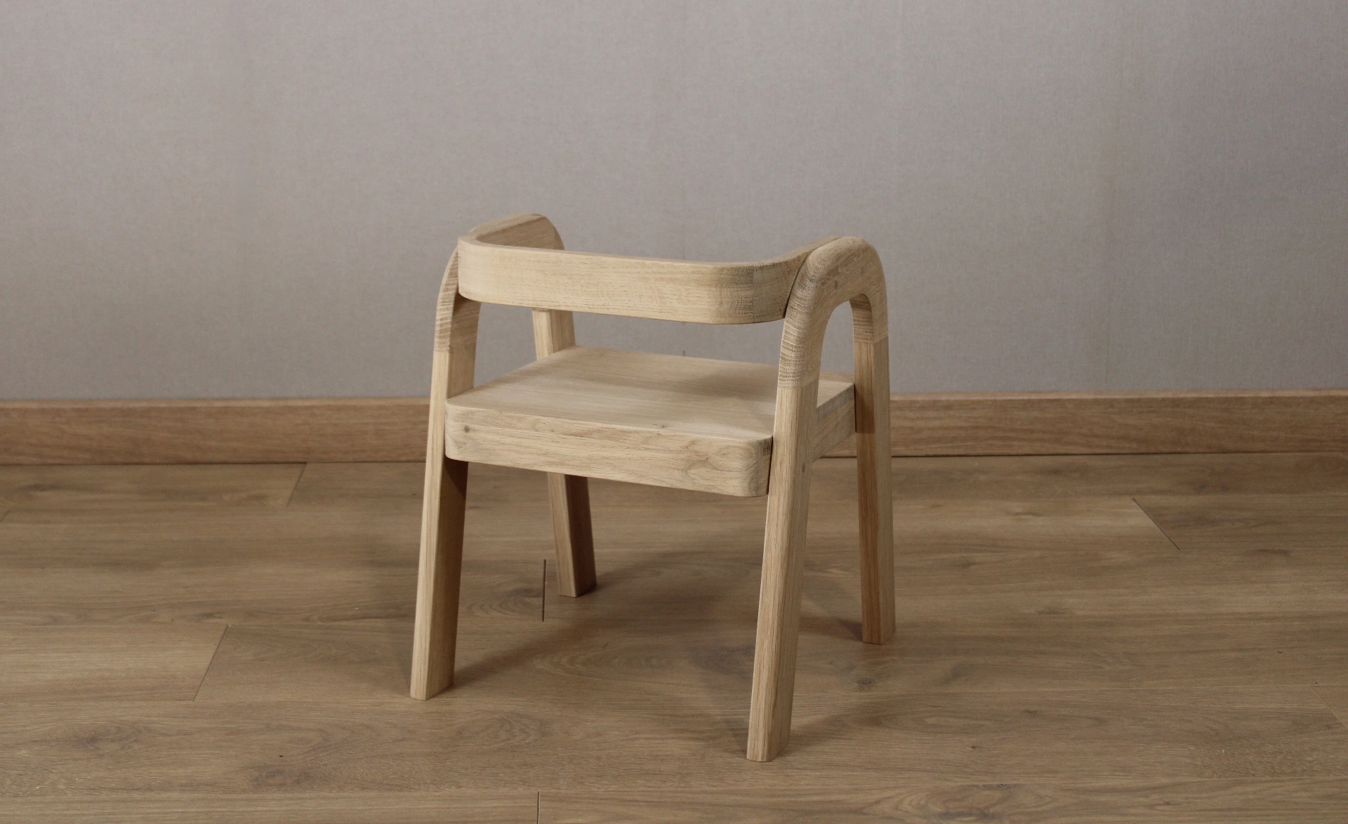 Chaise enfant en bois de chêne naturel