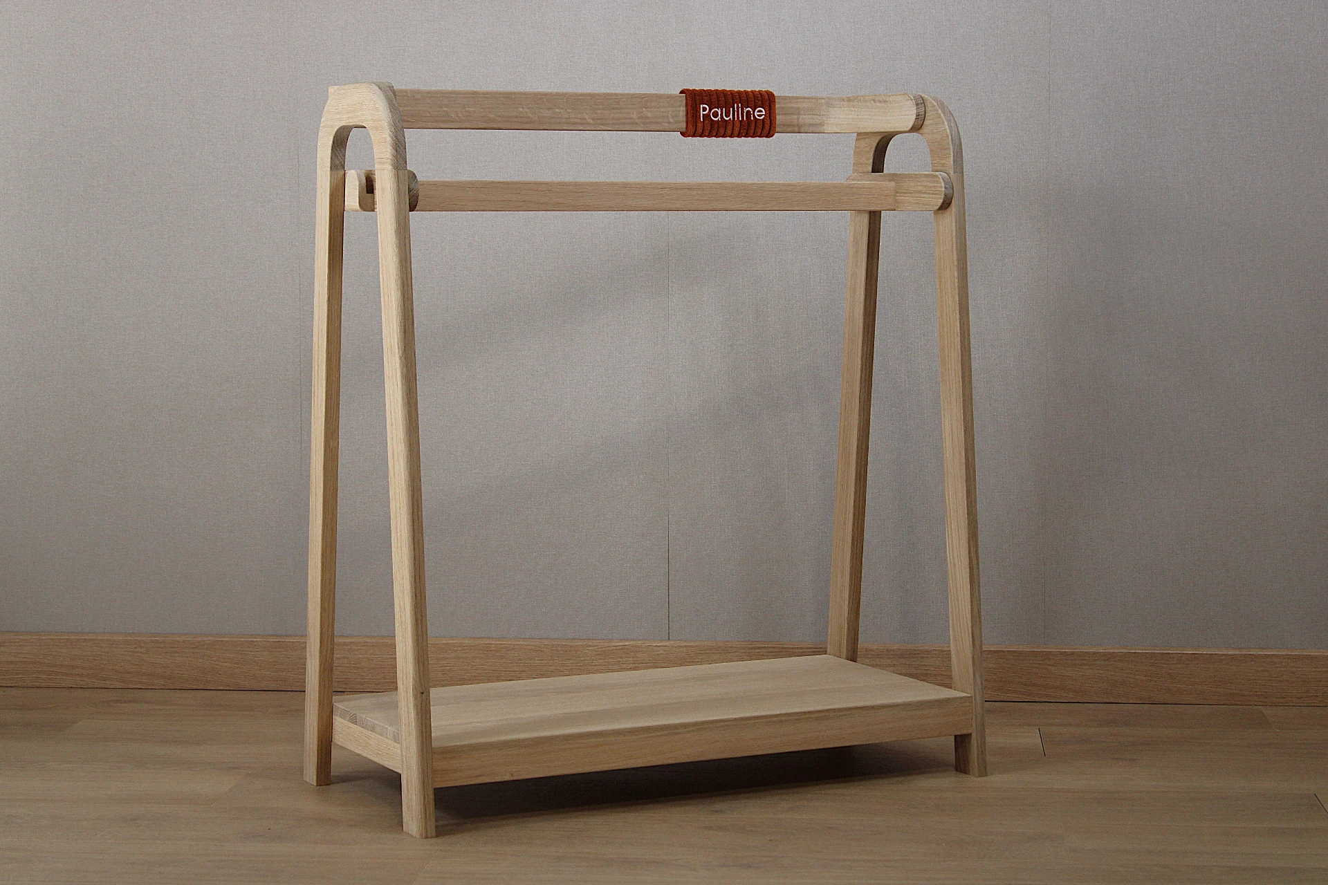 Penderie en bois de chêne naturel_terracotta (sans broderie)